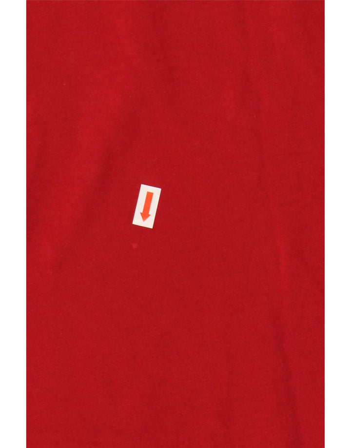 ADIDAS Mens Graphic T-Shirt Top Medium Red Cotton