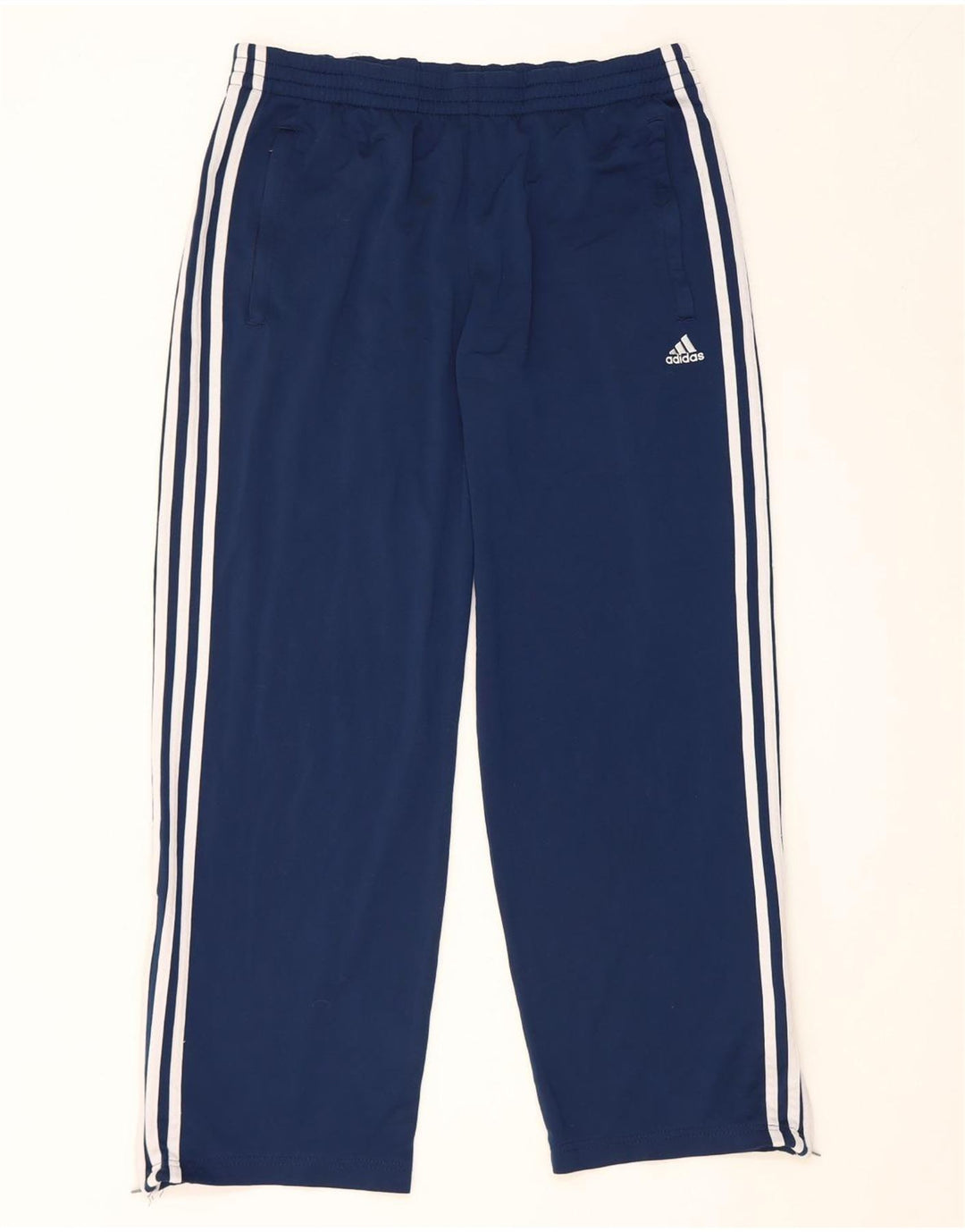 Pantaloni da tuta da uomo Adidas UK 38/40 Poliestere blu navy medio