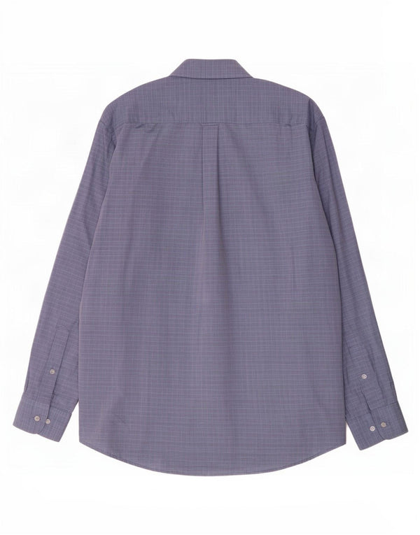 St. Bernard Mens Shirt Size 39 15 1/2 Medium Blue Check