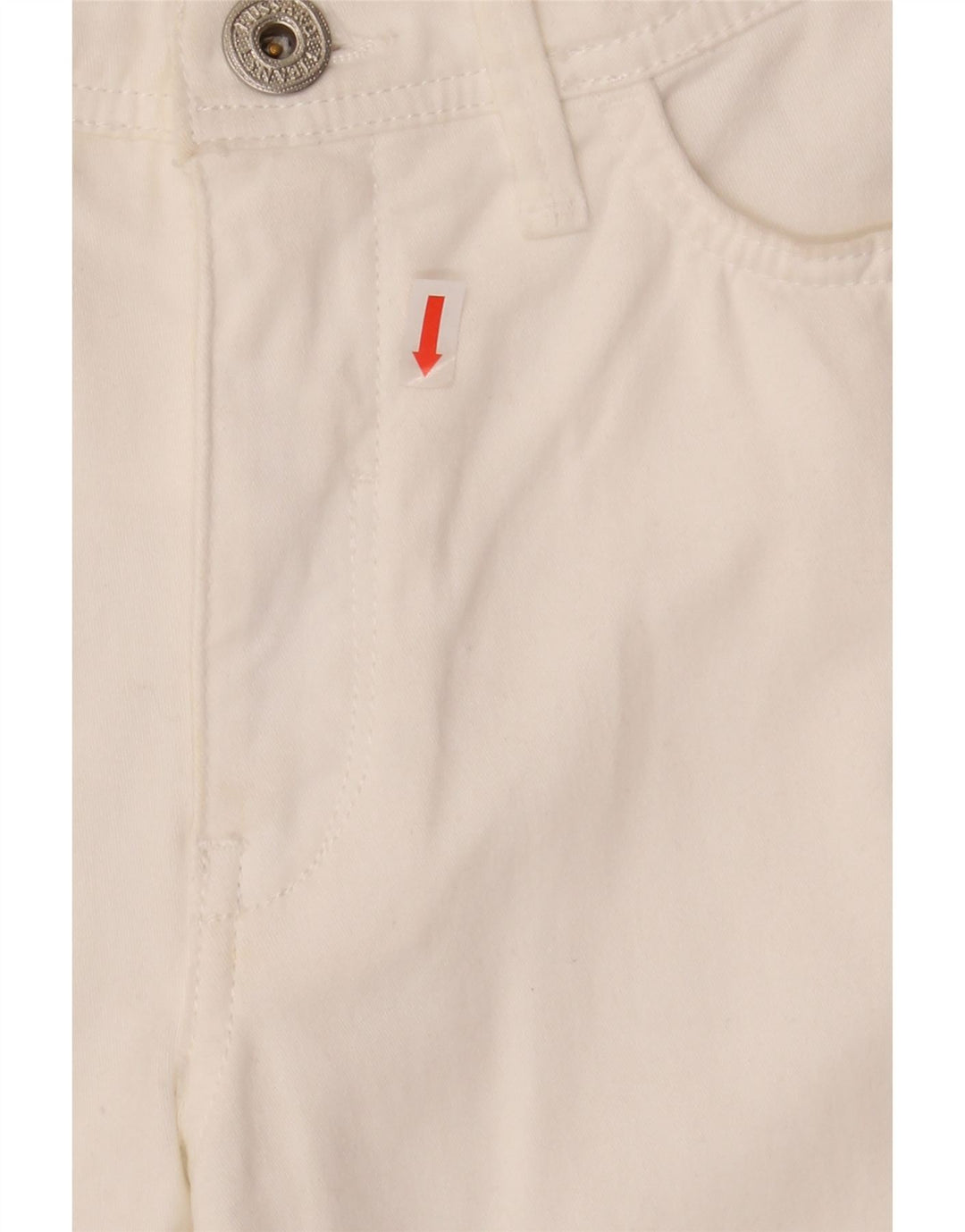 TRUSSARDI Womens Slim Jeans W26 L32 White Cotton Vintage Trussardi and Second-Hand Trussardi from Messina Hembry 