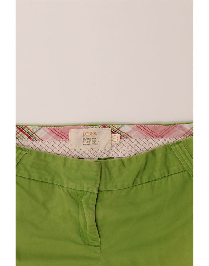 J. CREW Womens Chino Shorts US 8 Medium W32  Green Cotton Vintage J. Crew and Second-Hand J. Crew from Messina Hembry 