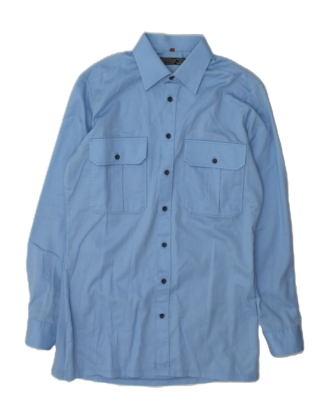 WESTBURY Mens Shirt Size 38 Medium Blue Polyester Vintage WESTBURY and Second-Hand WESTBURY from Messina Hembry 