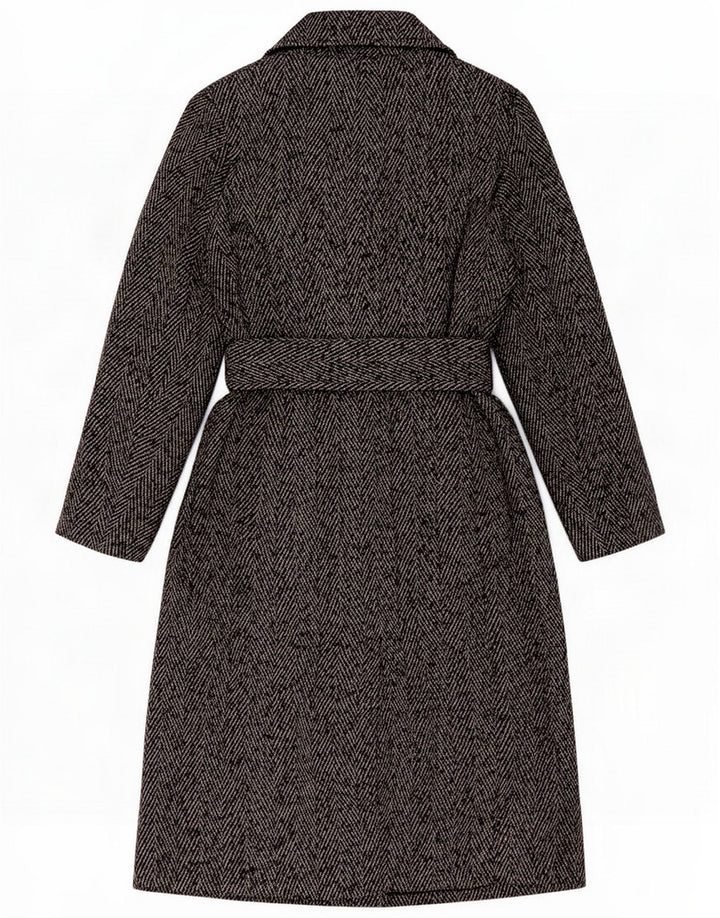 Dwurzędowy płaszcz damski Marks & Spencer UK 8 Small Grey Flecked