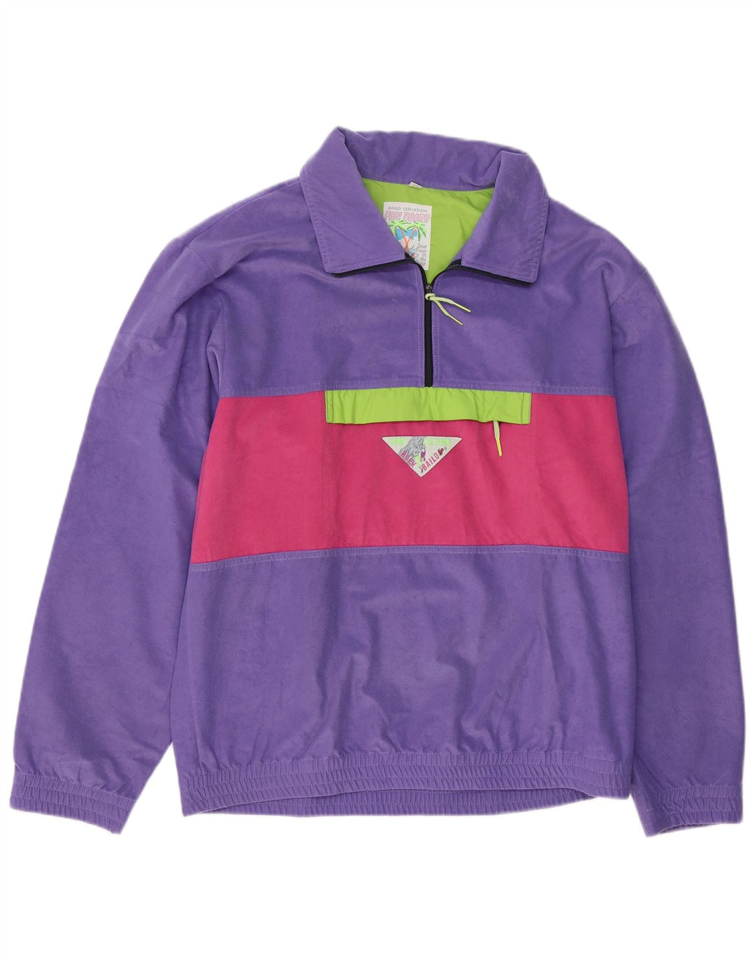Bailo Womens Graphic Pullover Tracksuit Top EU 46 XL Purple Colourblock