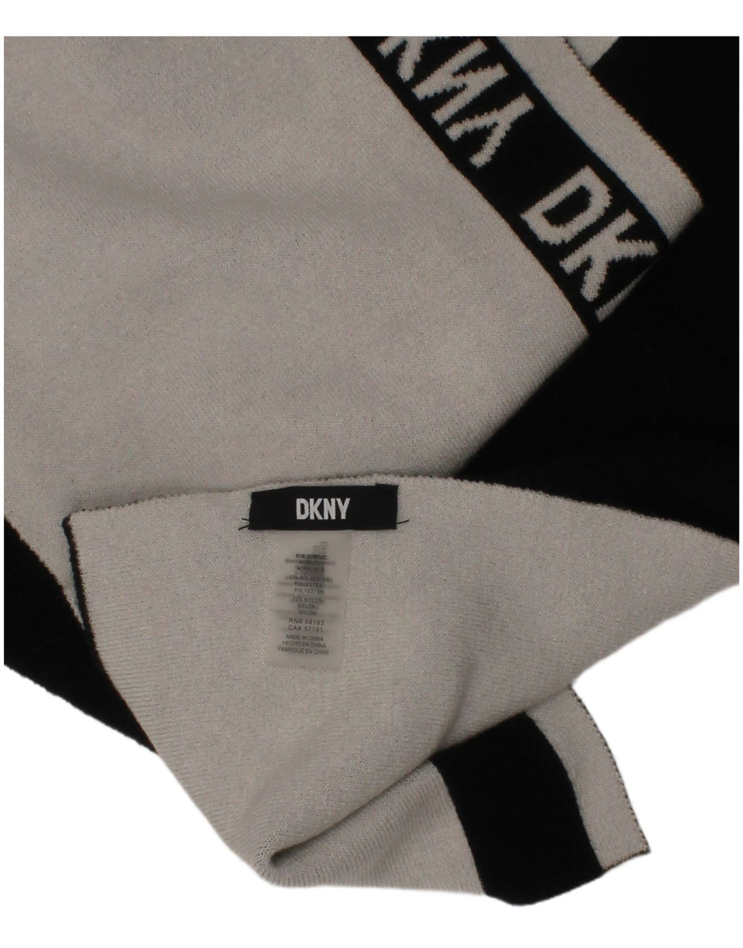 Sciarpa rettangolare da uomo Dkny Taglia unica Logo acrilico a strisce nere