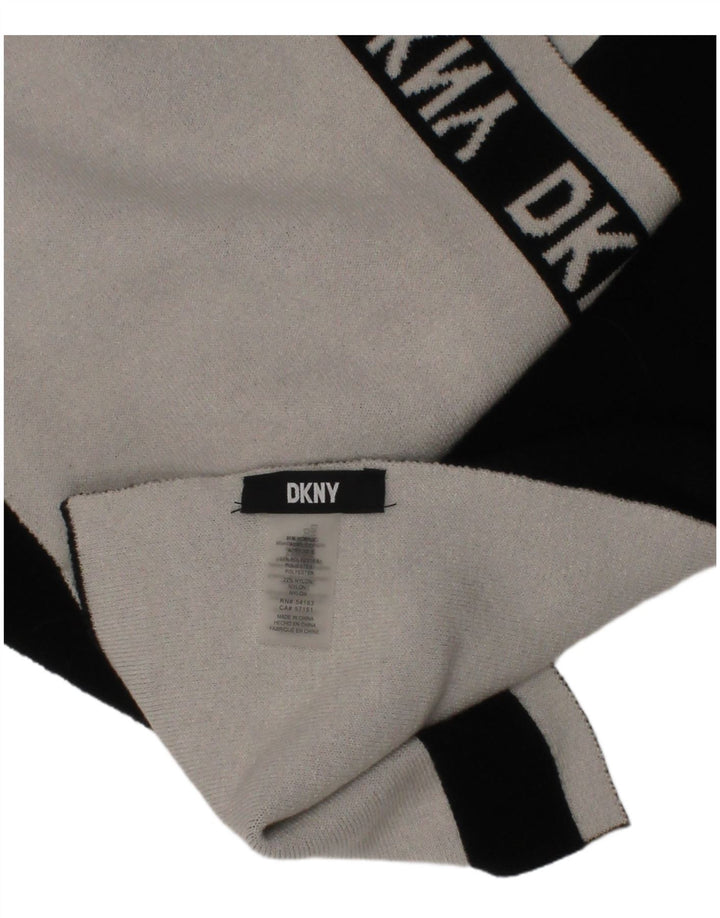 Sciarpa rettangolare da uomo Dkny Taglia unica Logo acrilico a strisce nere
