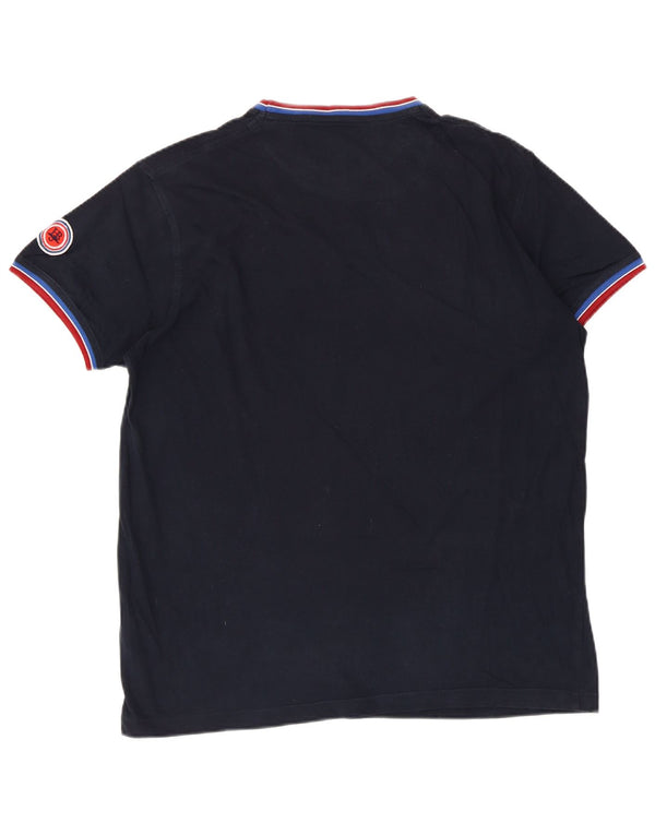 Harmont & Blaine T-Shirt graphique homme haut 2XL bleu marine coton