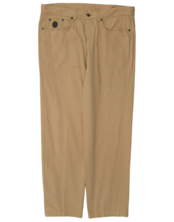 Trussardi Pantalon Droit Casual Homme IT 54 2XL W40 L29 Kaki Coton