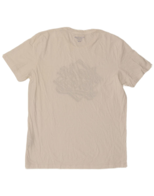 Jack & Jones Herre Regular Fit Grafisk T-Shirt Top XL Hvid Bomuld