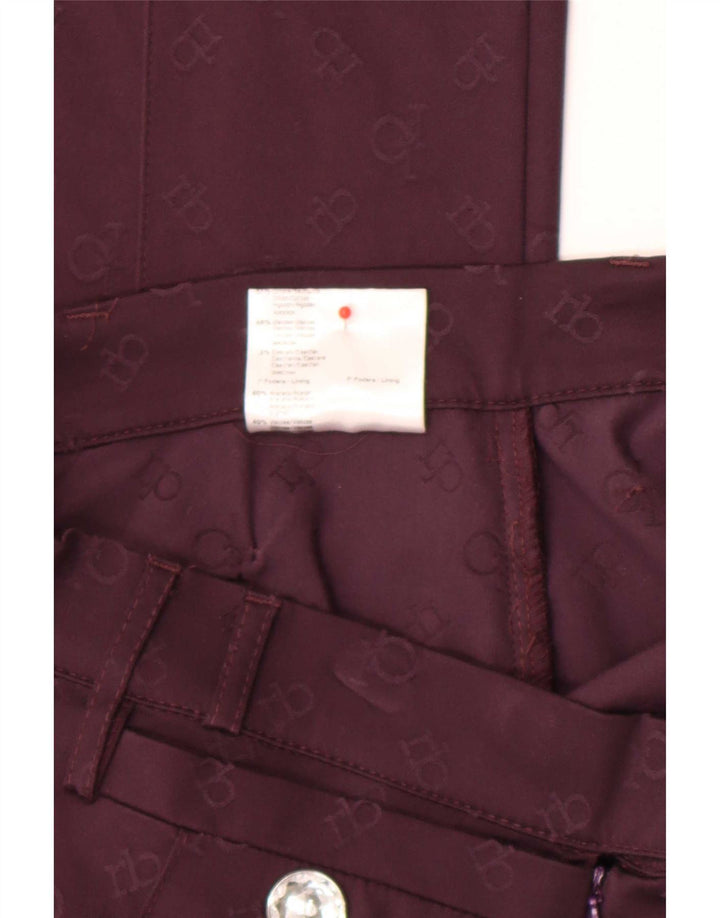 Roccobarocco Womens Abstract Pattern Casual Trousers IT 44 Medium W30 L30 B