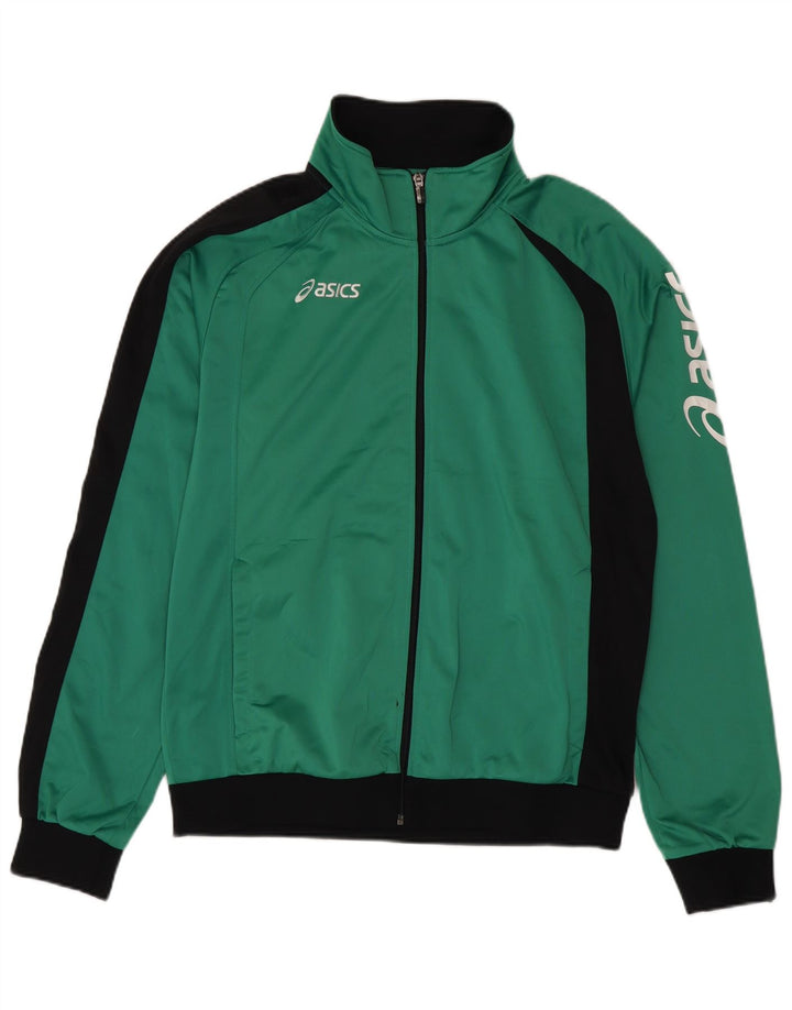 Asics Herre grafisk træningsdragt Topjakke 2XL Grøn Colourblock Polyester