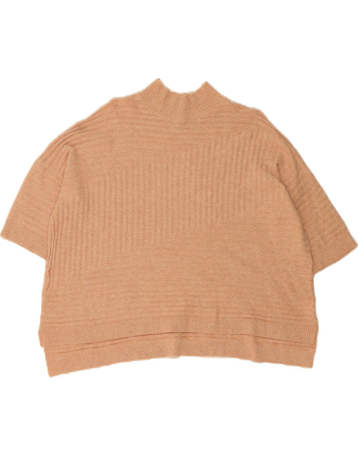 WHISTLE Womens Oversized Turtle Neck Jumper Sweater UK 10 Small Beige Vintage Whistle and Second-Hand Whistle from Messina Hembry 