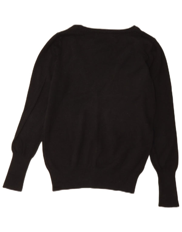 Maglione cardigan da donna Zara UK 12 cotone nero medio