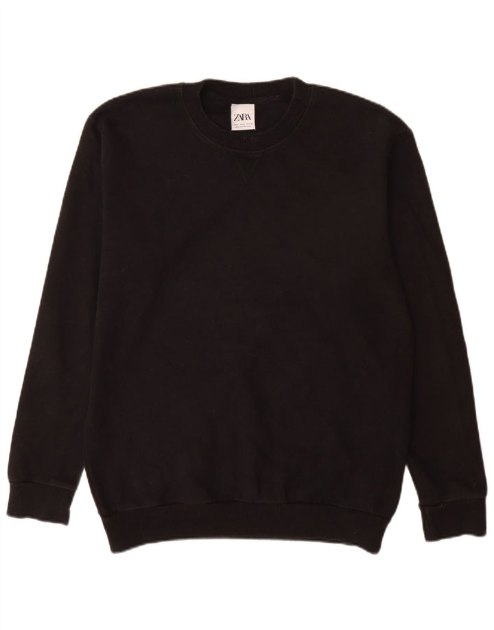 Zara Mens Sweatshirt Jumper Large Black