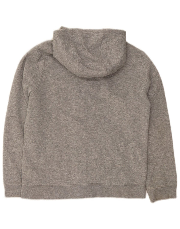 Nike Boys Zip Hoodie Sweater 10-11 Years Medium Grey Flecked Cotton