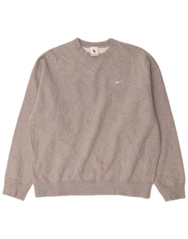 Nike Mens Sweatshirt Jumper Large Grey Cotton