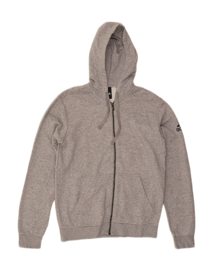 ADIDAS Mens Zip Hoodie Sweater Medium Grey Vintage Adidas and Second-Hand Adidas from Messina Hembry 