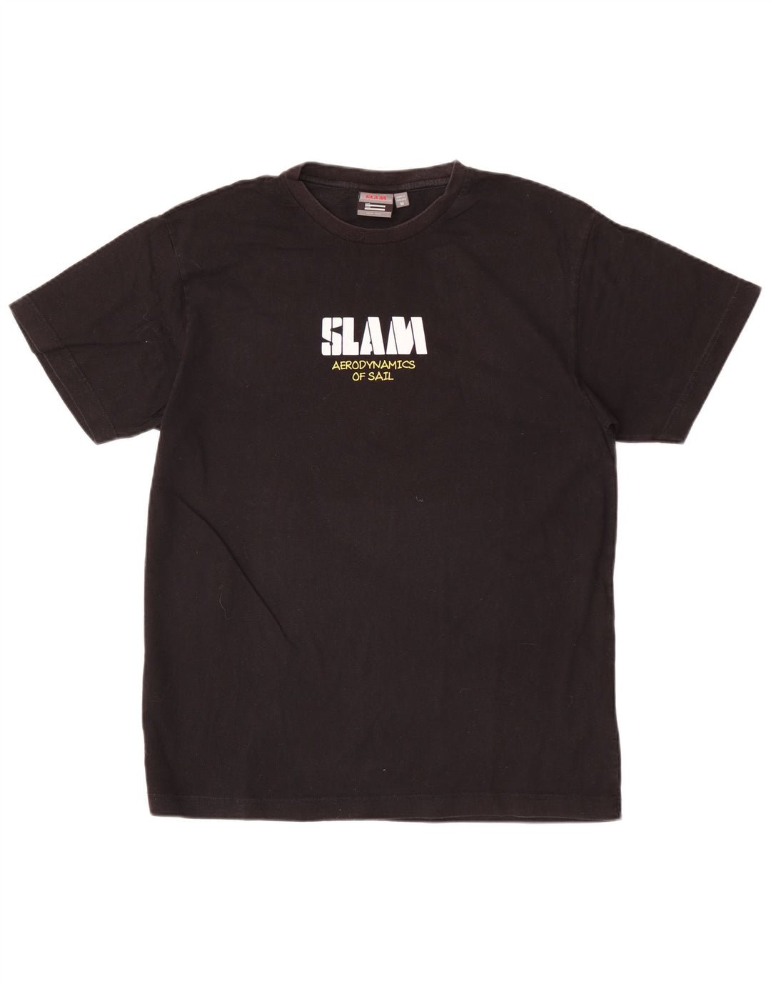 T-shirt grafica da uomo Slam Top in cotone nero medio