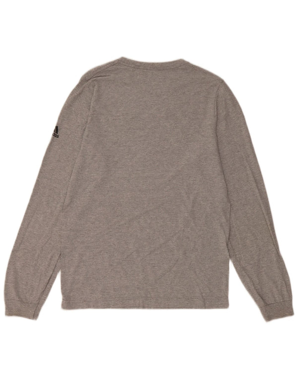 Adidas Mens Swisa Soccer Club Graphic Top Manga Larga Pequeño Gris Algodón