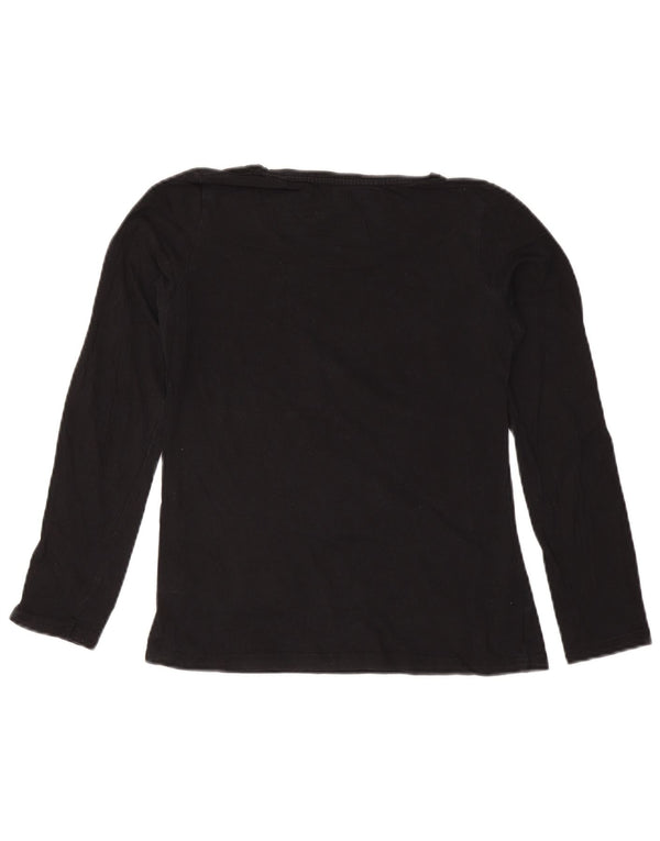 Top da donna Lotto manica lunga US 4 Small in cotone nero