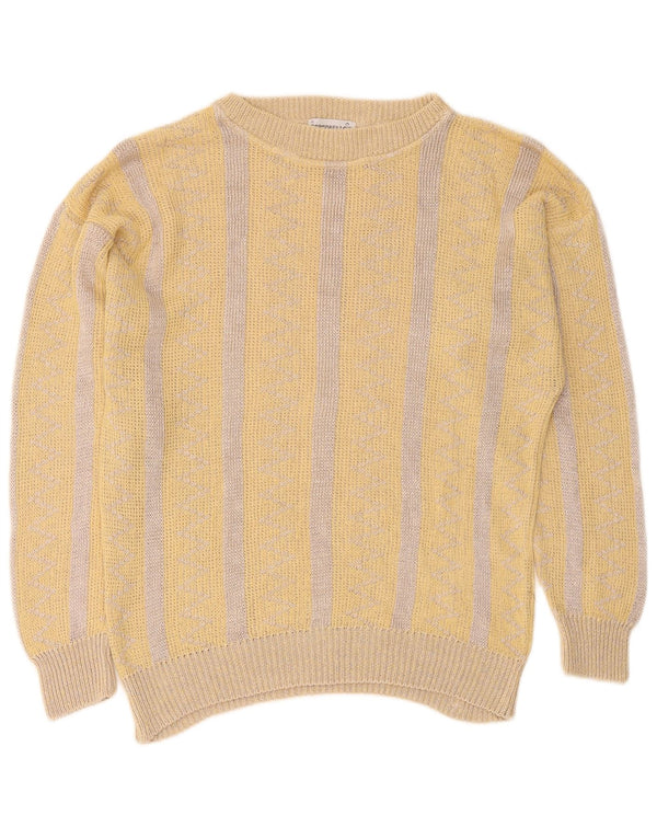Maglione da uomo girocollo a righe grandi gialle di Portobello