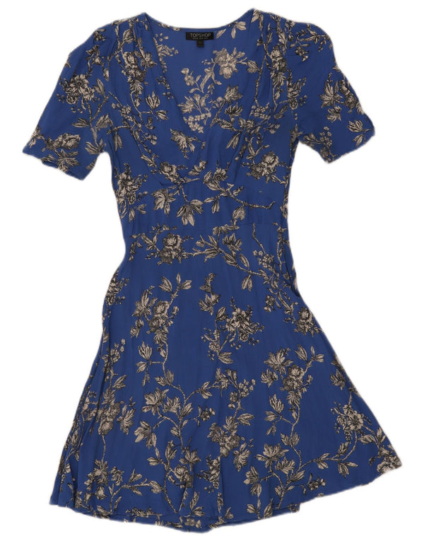 Topshop Γυναικείο φόρεμα A-Line UK 8 Small Blue Floral