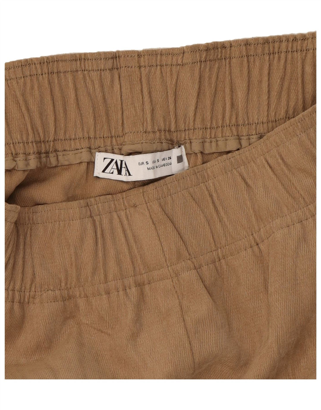 ZARA Womens Joggers Cropped Trousers Small W26 L25  Brown Polyester Vintage Zara and Second-Hand Zara from Messina Hembry 