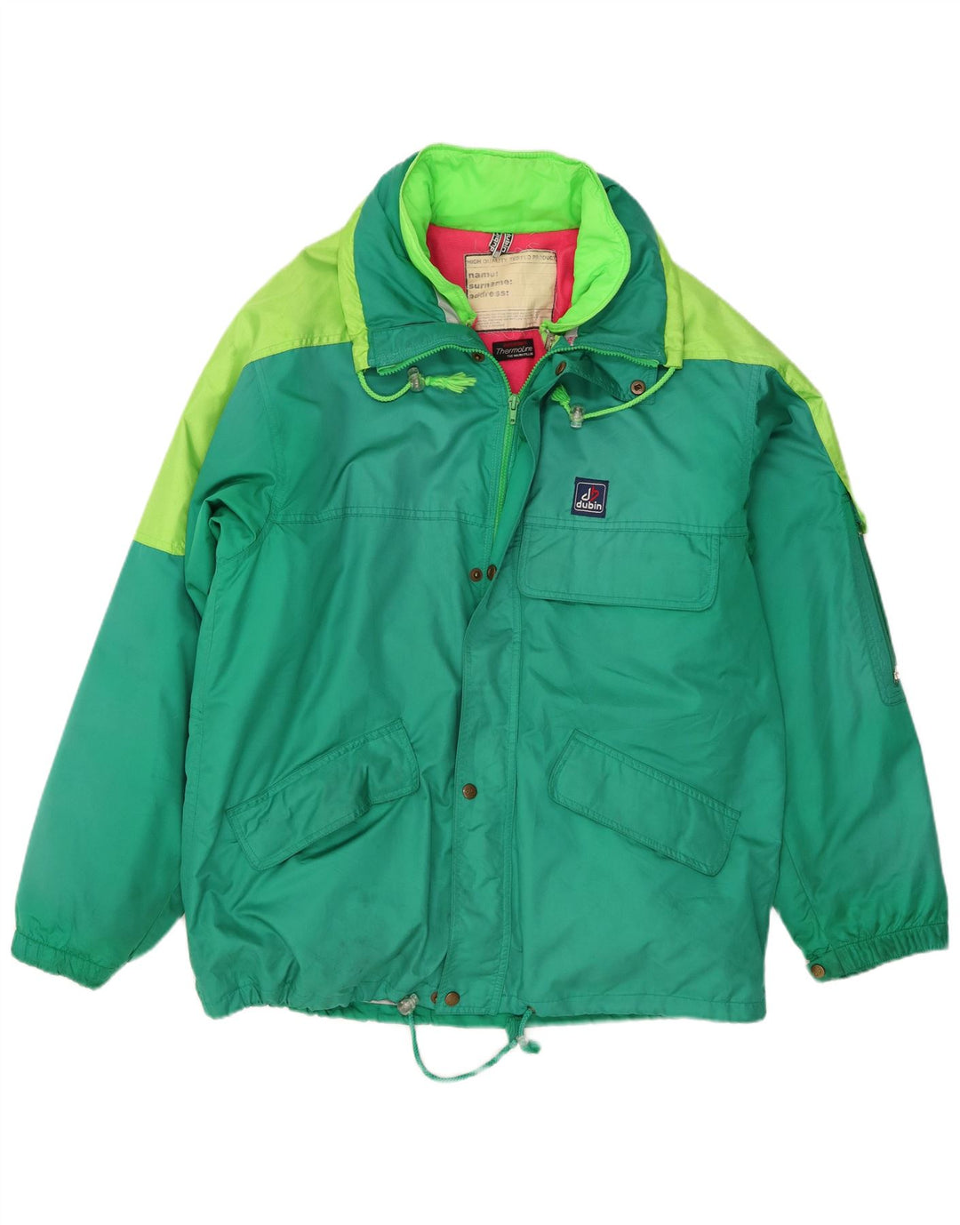 Dubin Veste de Ski Homme IT 50 Large Vert Colorblock Polyester