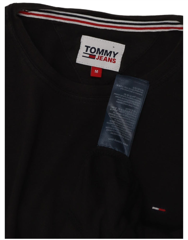 TOMMY HILFIGER Mens Top Long Sleeve Medium Black Cotton