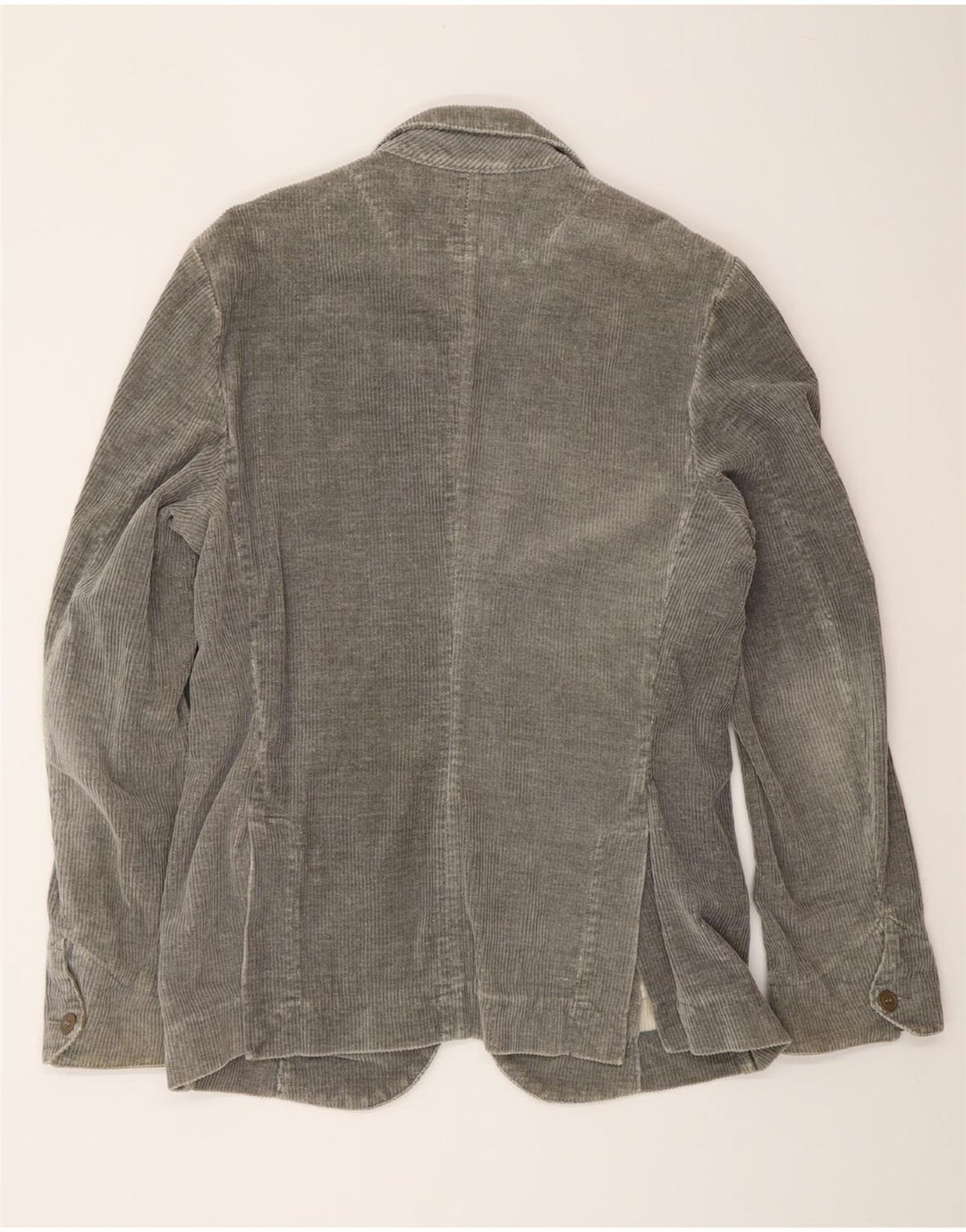 DIESEL Mens 2 Button Corduroy Blazer Jacket UK 40 Large Grey Cotton