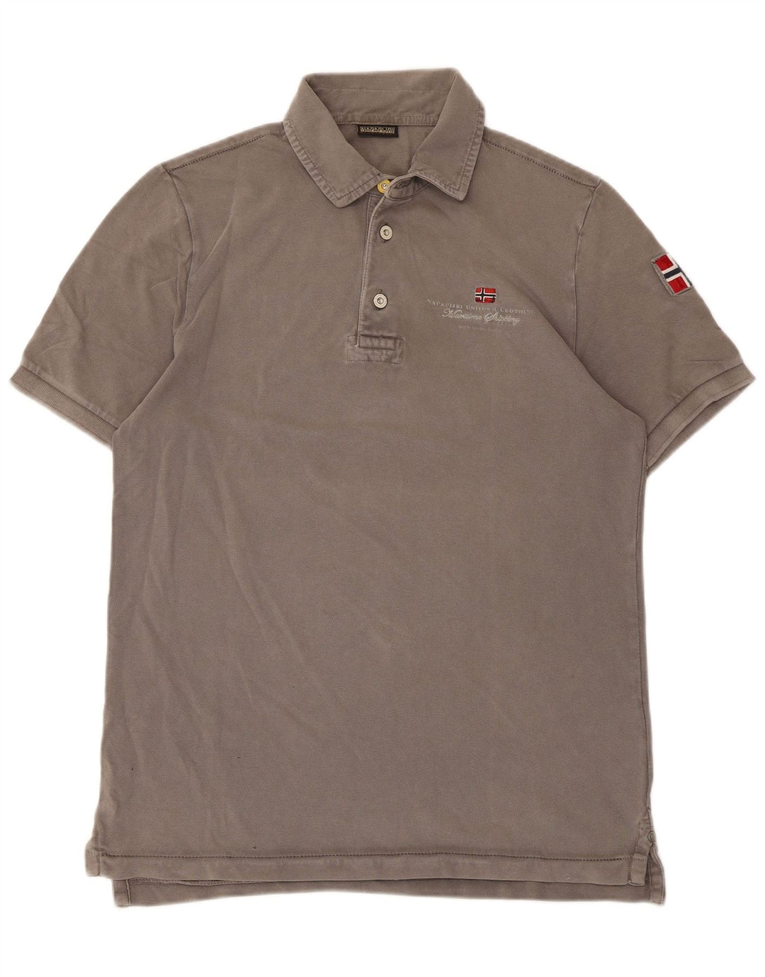 Napapijri Mens Polo Shirt Medium Grey Cotton