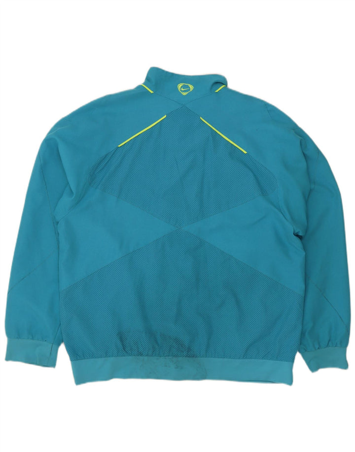Nike Boys Barcelona Tracksuit Top Jacket 13-14 Years XL Blue Polyester