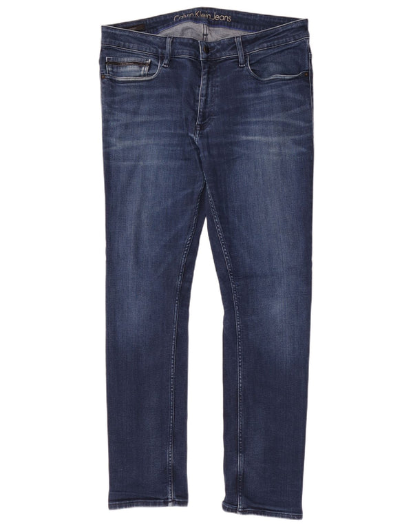 Jeans slim da uomo Calvin Klein W36 L32 Blu