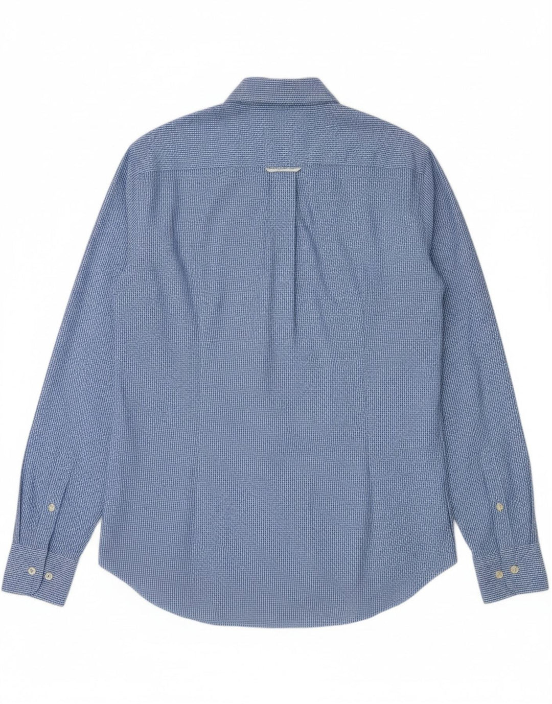 TOMMY HILFIGER Mens Slim Fit Shirt Medium Blue Gingham Cotton