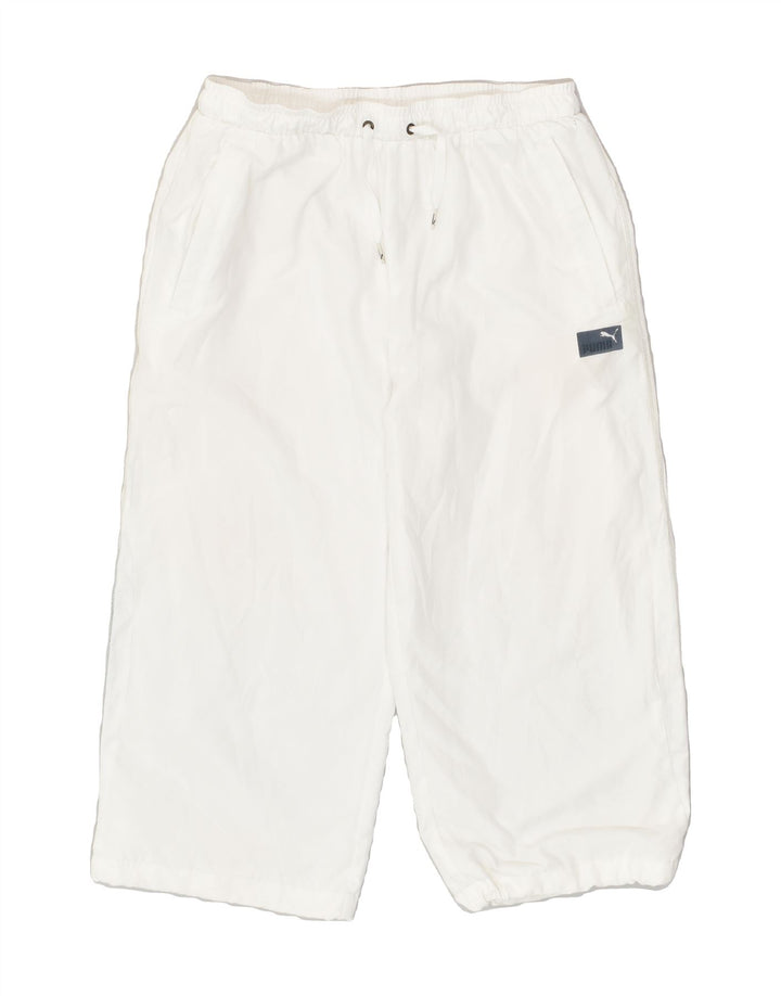 PUMA Boys Graphic Bermuda Sport Shorts 13-14 Years White Polyester | Vintage Puma | Thrift | Second-Hand Puma | Used Clothing | Messina Hembry 