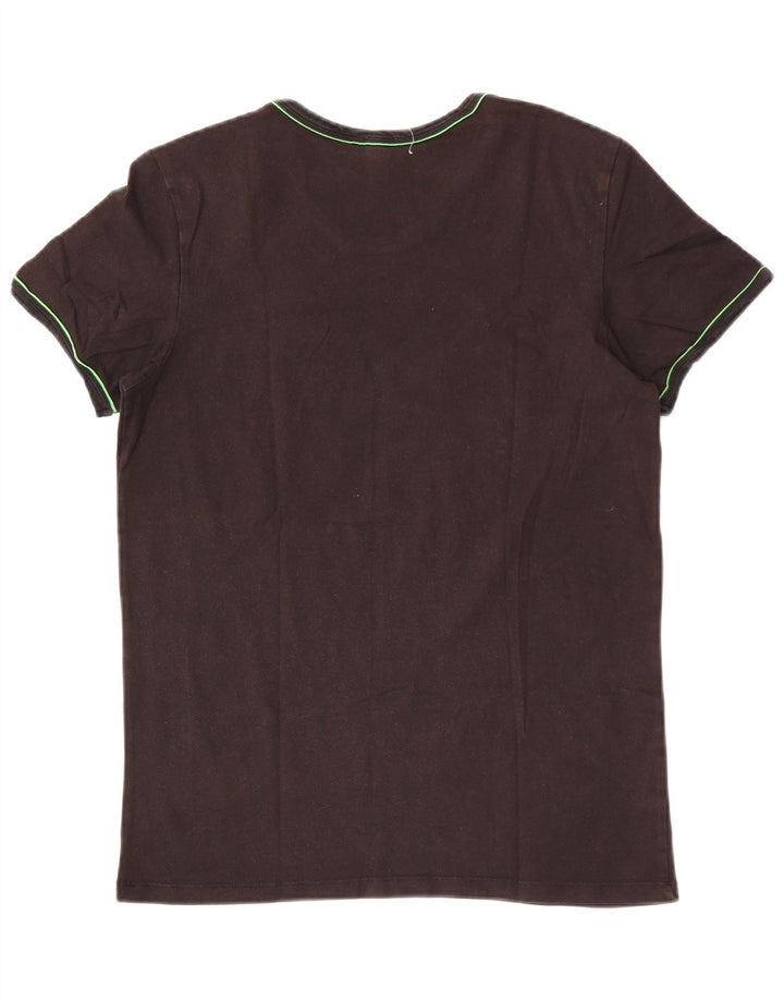 Diesel Mens T-Shirt Top Medium Black Cotton