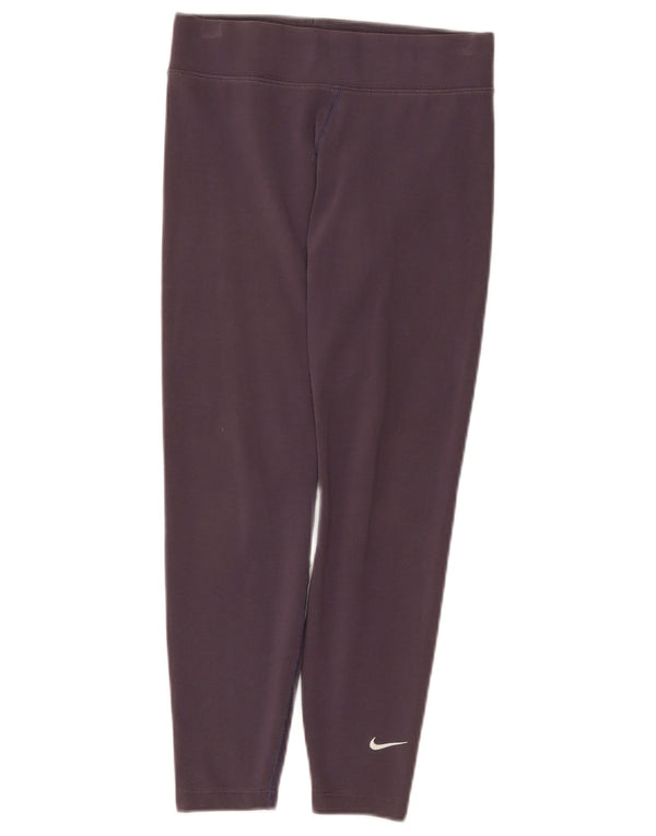 Nike Damen Leggings UK 10 Small Lila Baumwolle