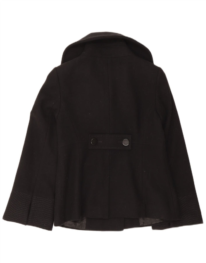 Coast Womens Pea Coat UK 10 Small Black Wool