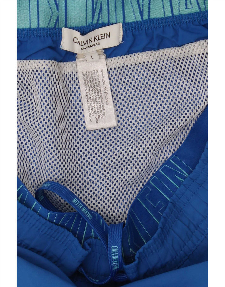 Calvin Klein Mens Swimming Shorts Large  Blue Polyester