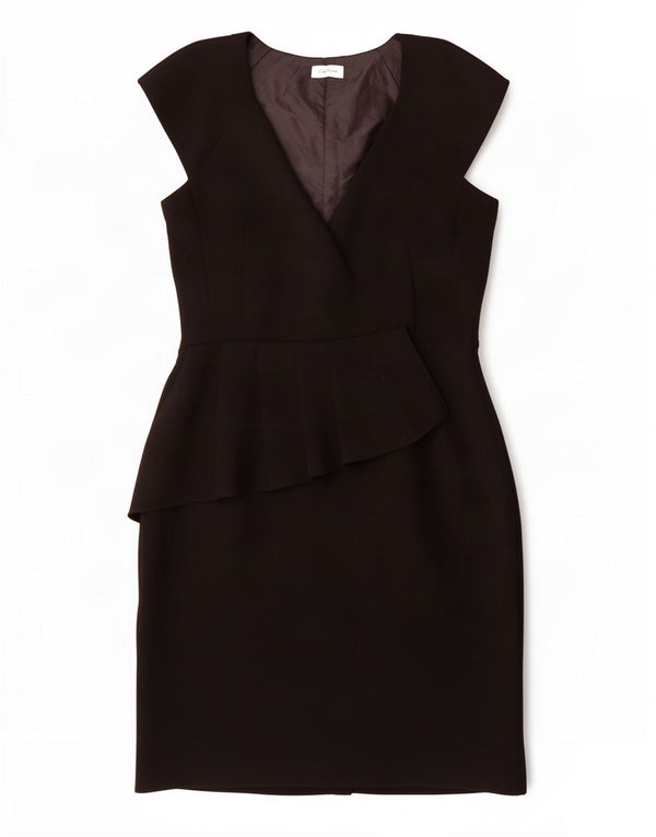 Calvin Klein Robe fourreau pour femme UK 12 Medium Noir Polyester