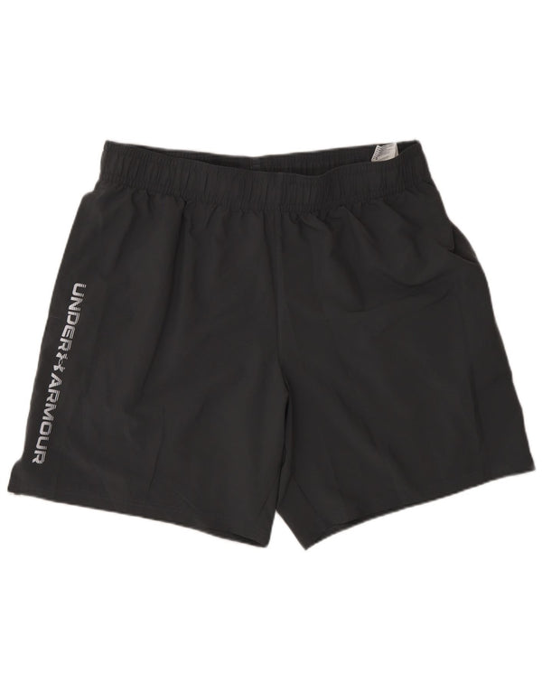 Pantaloncini sportivi regolari con grafica da uomo Under Armour XL poliestere grigio
