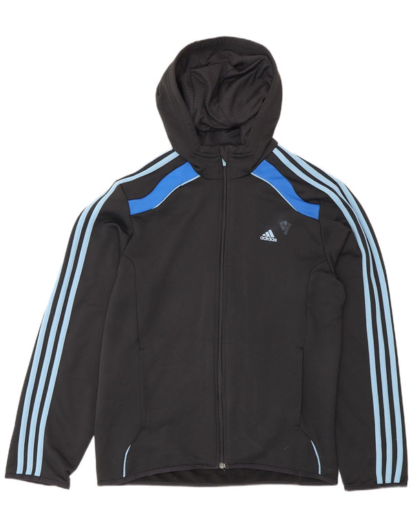 Adidas Hættetrøje med lynlås til mænd Medium Sort Polyester Sports
