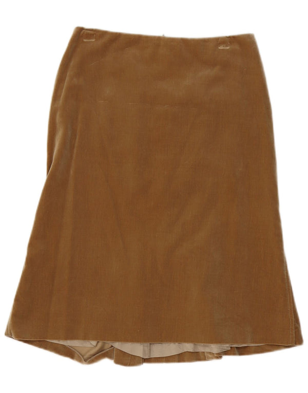 Vintage Womens Corduroy Trumpet Skirt W28 Medium Beige