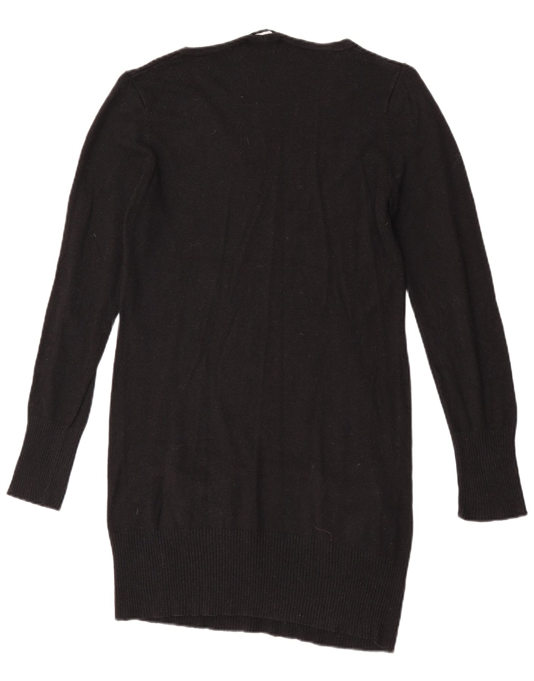 Marks & Spencer Womens Longline V-Neck Jumper Sweater UK 14 Medium Black