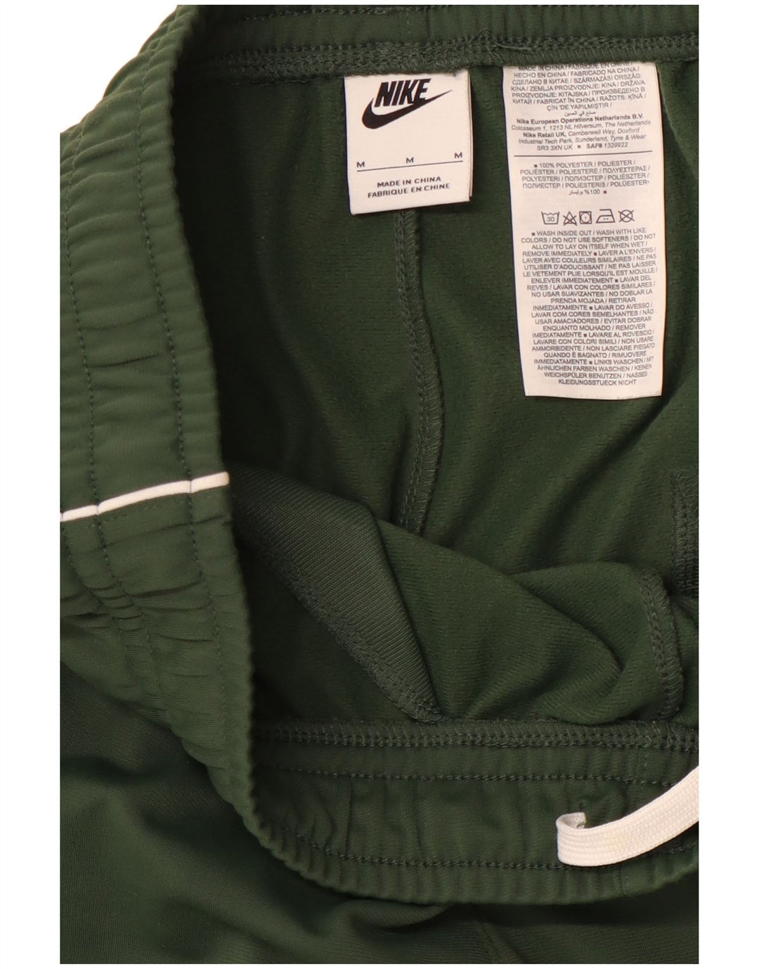 NIKE Mens Tracksuit Trousers Joggers Medium  Green Polyester