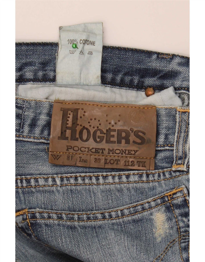 Roy Rogers Mens Distressed Slim Jeans W31 L34 Blue Cotton