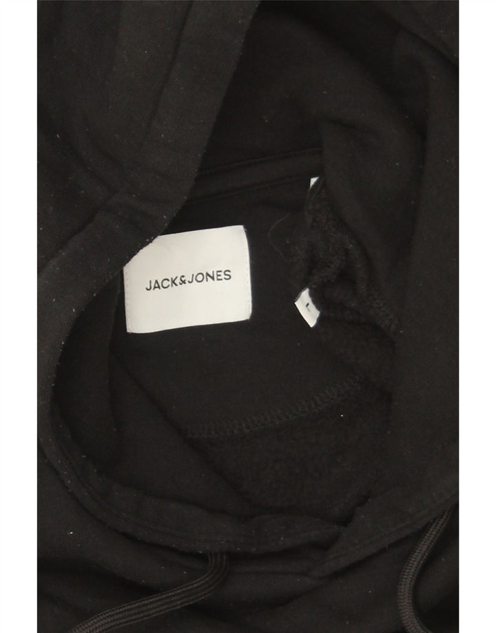Męski sweter z kapturem Jack & Jones, duży, czarny, poliestrowy