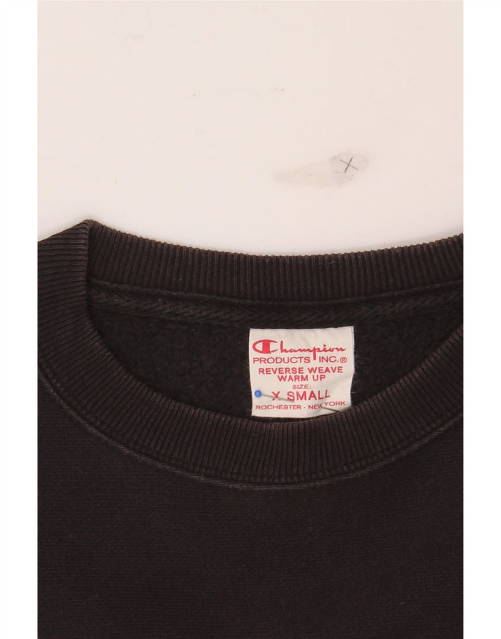 CHAMPION Mens Sweatshirt Jumper XS Black Vintage Champion and Second-Hand Champion from Messina Hembry 