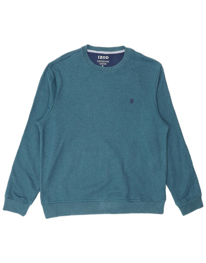 Izod Herre sweatshirt Jumper Medium Blue Polyester