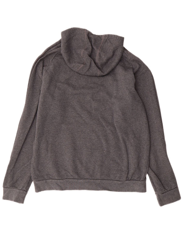 Felpa con cappuccio da uomo Adidas Large in cotone grigio